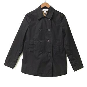 Oleg Cassini Black Double Breasted Coat